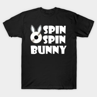 SpinSpinBunny Main Square Logo - White Lettering T-Shirt